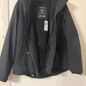 Hollister Black Fleece-Lined Jacket